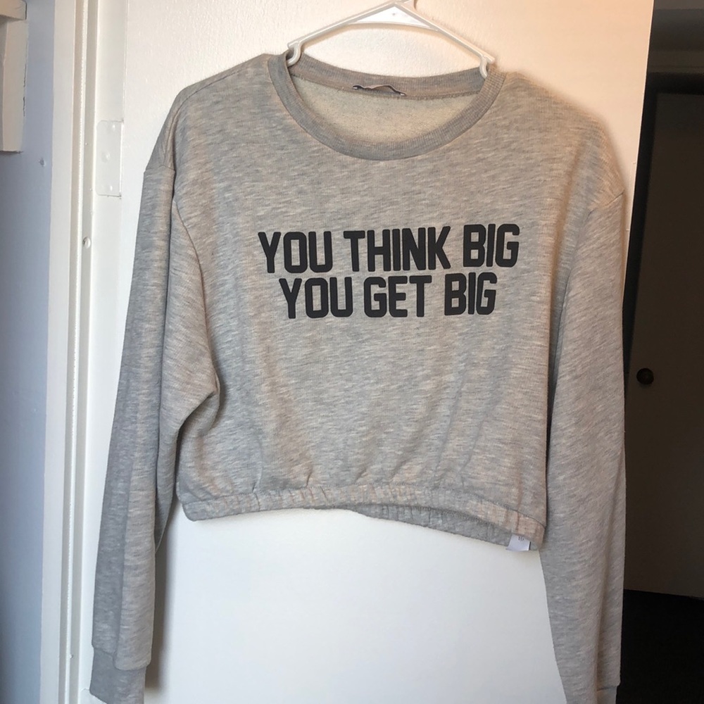 Zara Long Sleeve Crop Top Sweater